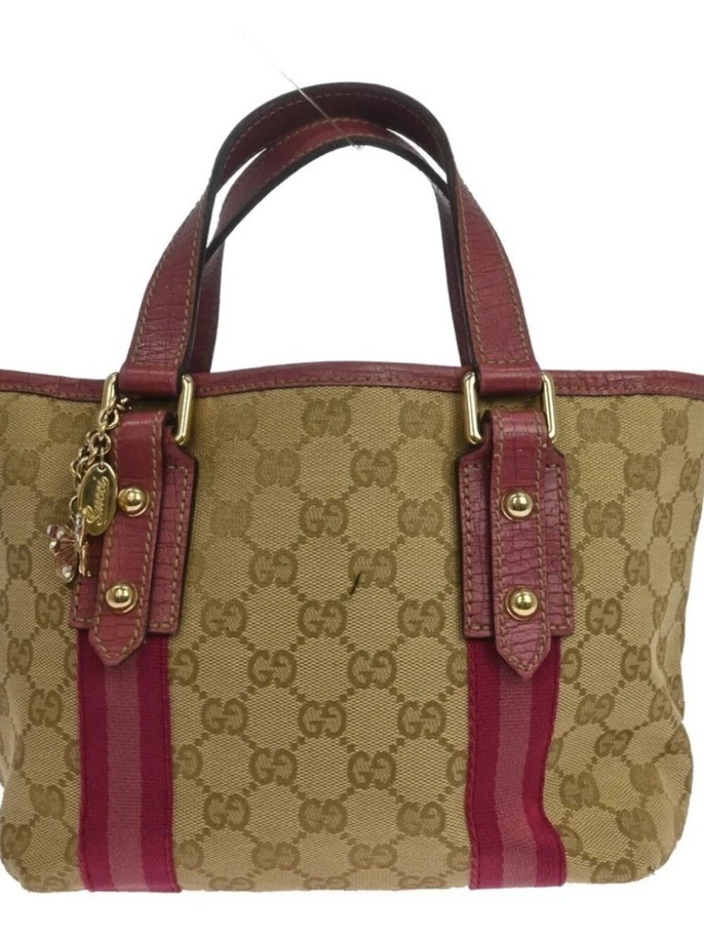 Gucci Beige Canvas GG Tote Handbag